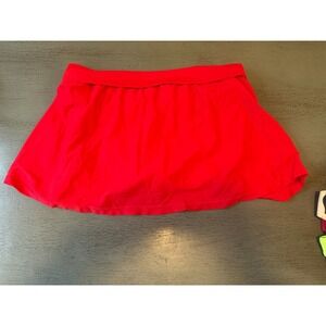 SKIRTED red SURF GEAR ined swimsuit bikini bottom size medium